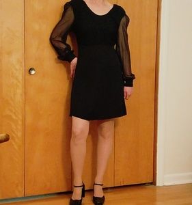 90’s Vintage Dress sheer sleeves by Chauncey St made in USA